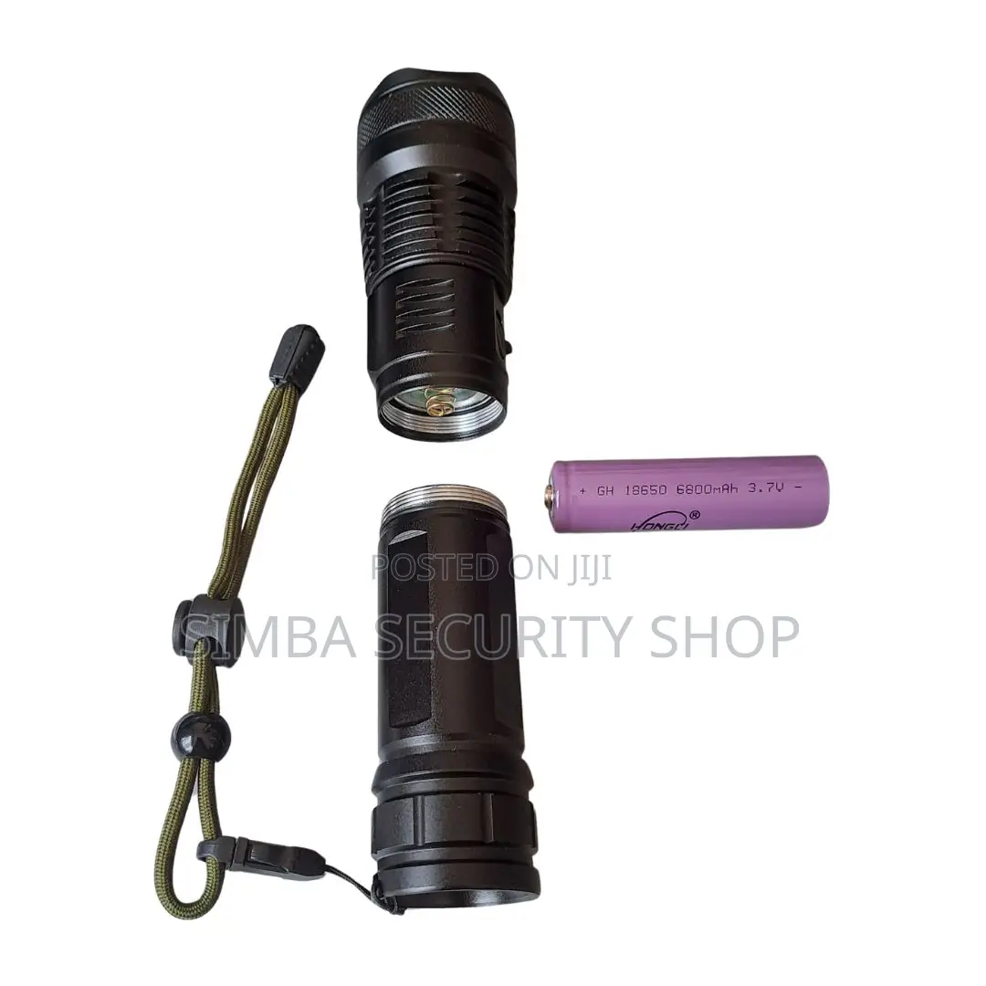 Torch Flashlight 2000 Lumens Metal Rechargeable LED Patrol
