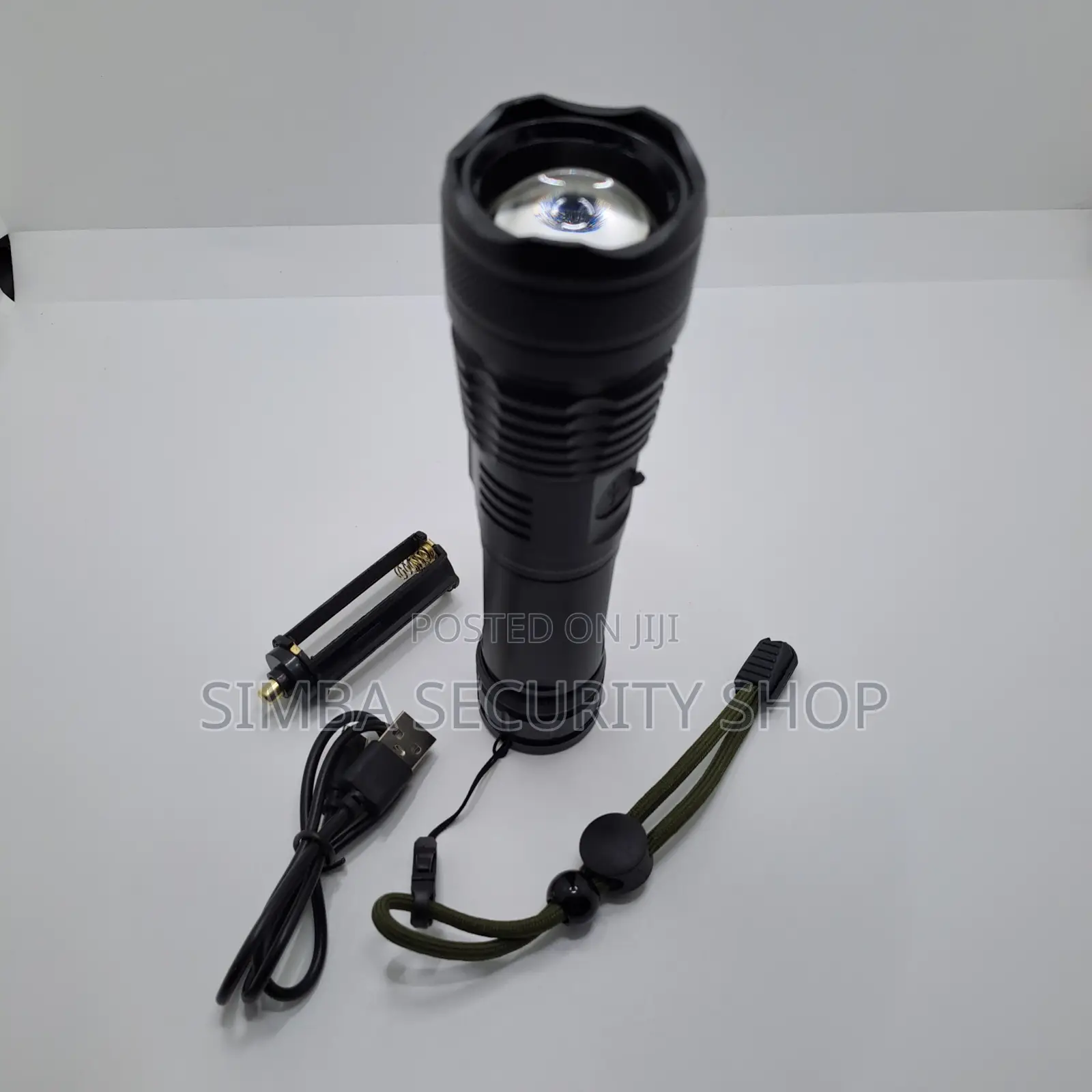 Torch Flashlight 2000 Lumens Metal Rechargeable LED Patrol