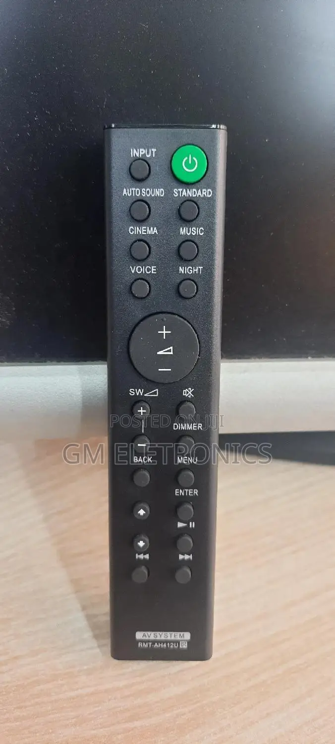 Sony HT S20R Sound Bar Remote Remote AH412U