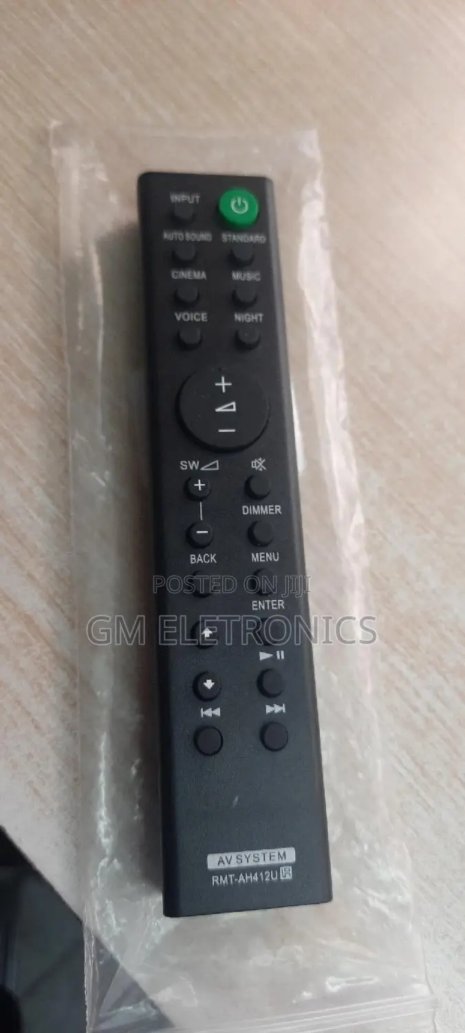 Sony HT S20R Sound Bar Remote Remote AH412U