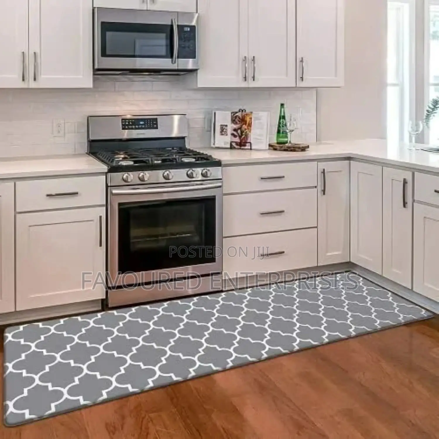 2 PCS Anti-Fatigue Kitchen Rug, Waterproof Non-Slip