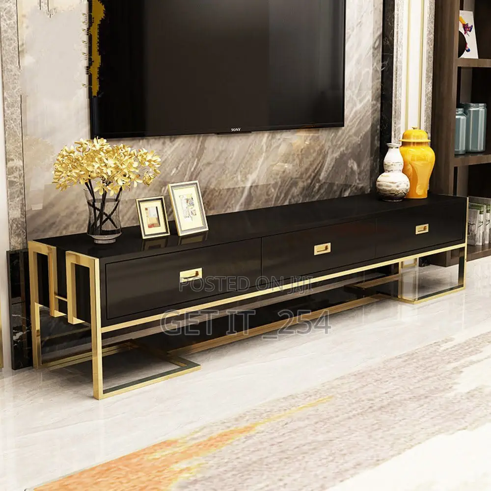 Metallic Frame Wooden Coffee Table With a Glass Top Dime