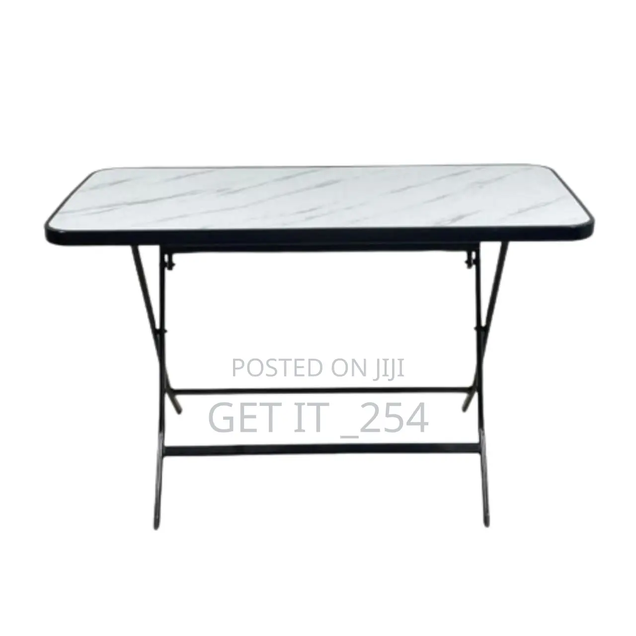 Foldable Glass Top Table Dimensions: H72cm L120cm W60cm