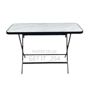 Foldable Glass Top Table Dimensions: H72cm L120cm W60cm