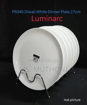 Luminarc Diwali White Dinner Plate 27cm 6pcs