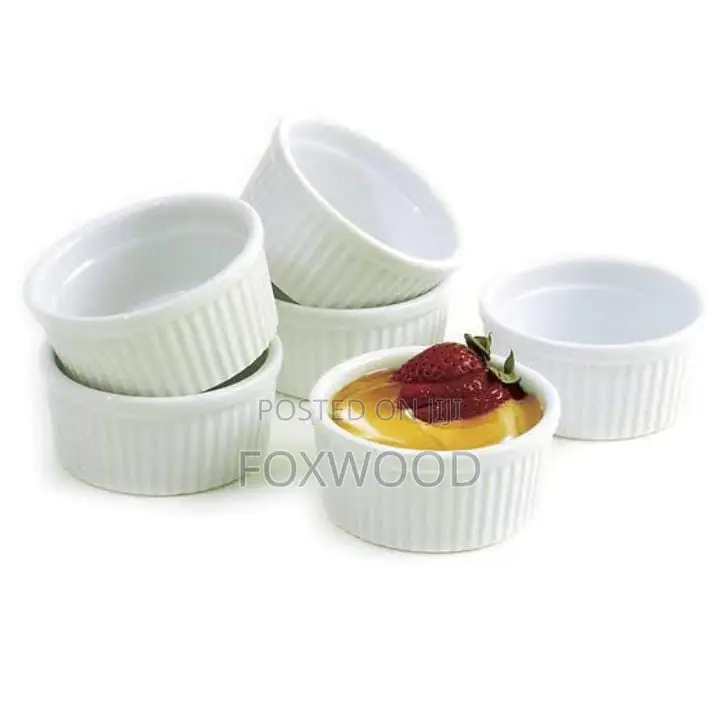 Ramekin Dessert Bowls Set of 6, Size 3"