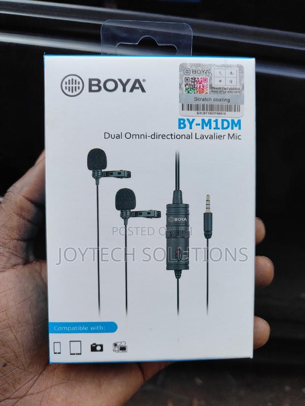Boya Wire Microphone. Dual by - M1dm Lavalier Lapel Mic