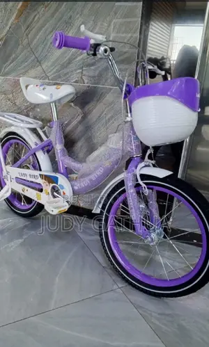 Bike Purple With White Basket
