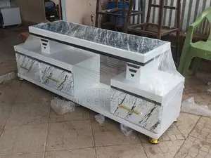 Morden Wooden TV Stand With LED Lights