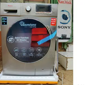 Silver 10kg Ramtons Front Load Wash and Dry Washing Machine