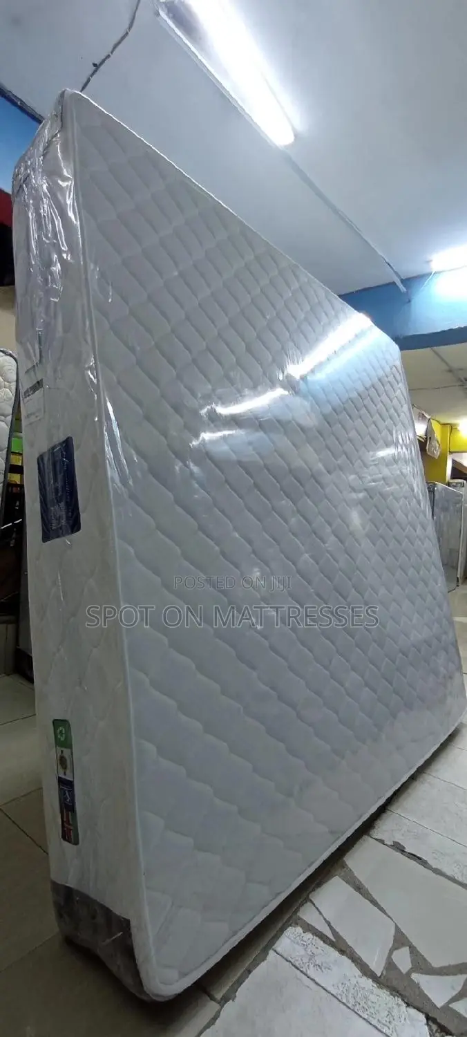 6by6 12inches Pure White Orthopaedic Spring Mattresses.