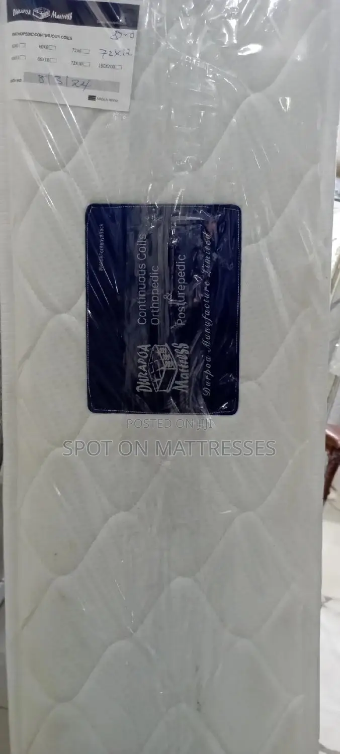 6by6 12inch Orthopaedic Spring Mattresses (10yrs Warranty)
