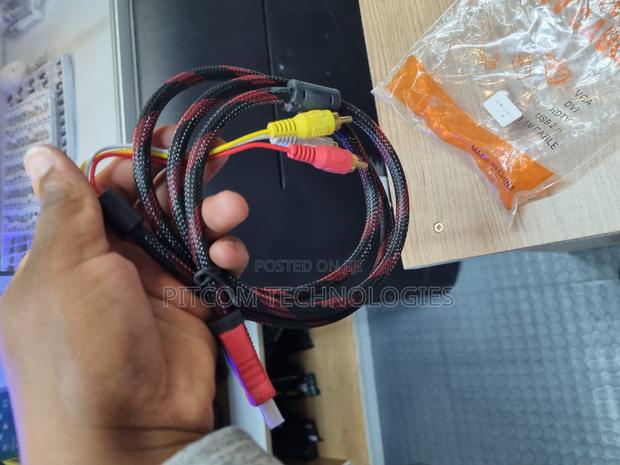 Nylon HDMI To 3RCA Cable 1.5M - thumbnail 2
