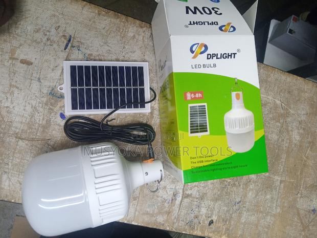 Solar LED Rechargeable Bulb With Panel 30W - thumbnail 2