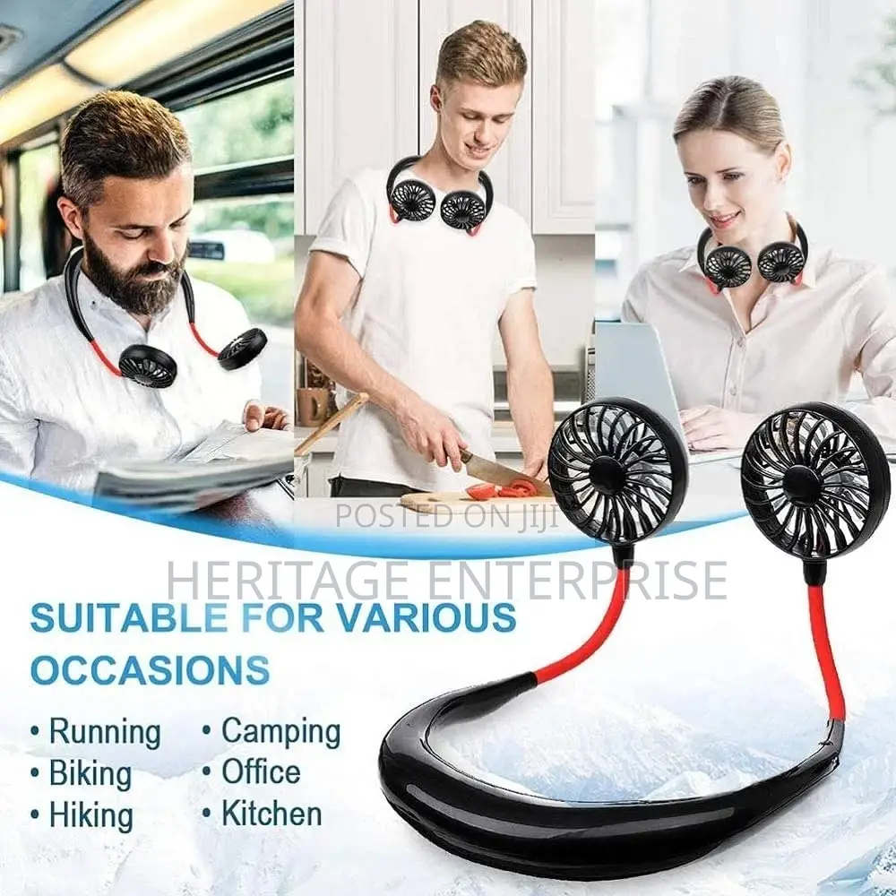 Fan ,Hanging Neck Fan Portable Cooling Fan Usb Rechargeable
