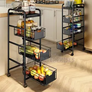 3 Tier Kitchen Storage Trolley With Wheels