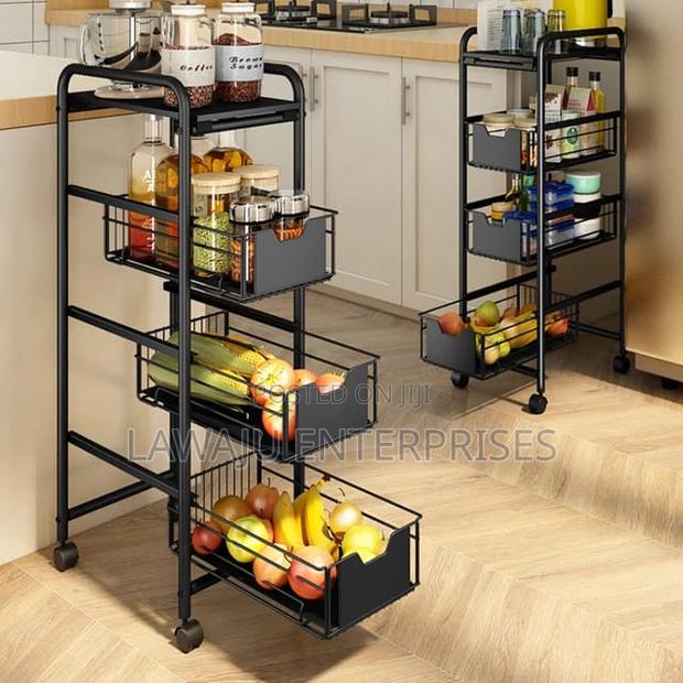 3 Tier Kitchen Storage Trolley With Wheels