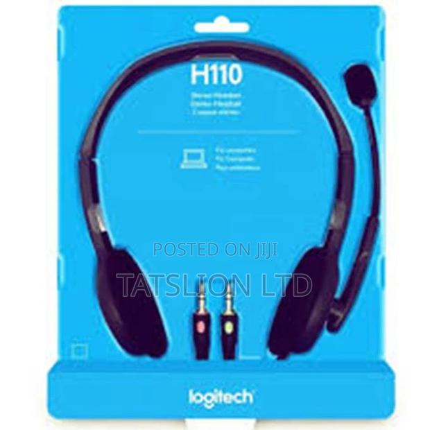 Logitech H110 Stereo Headset With Mic - Black