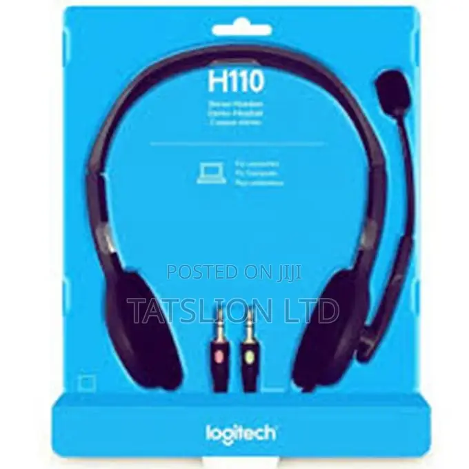Logitech H110 Stereo Headset With Mic - Black