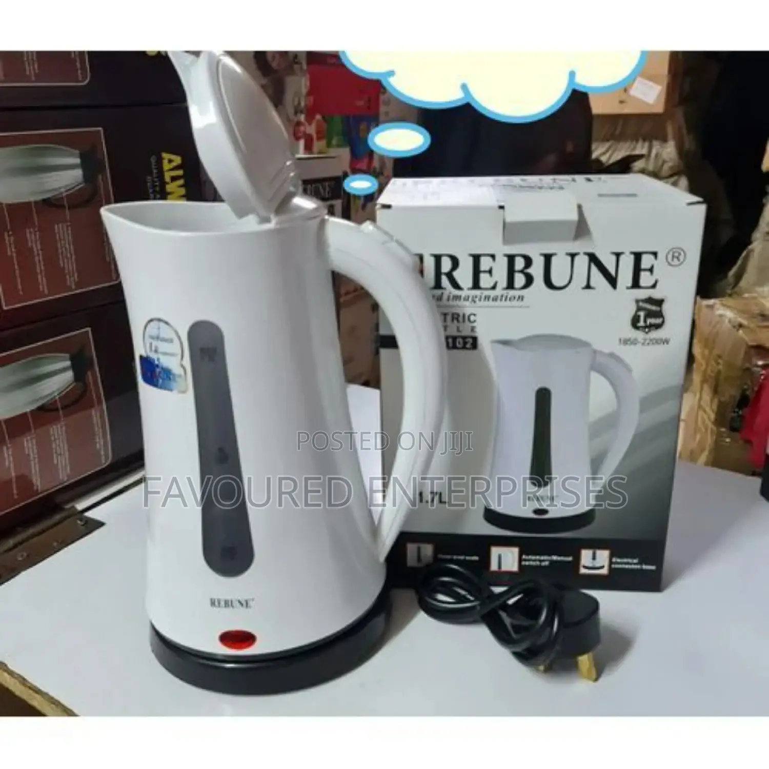 Rebune Quality 1.7L Electric Automatic Cordless Kettle