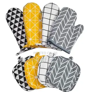 2pcs Insulated Cotton Kitchen/Oven Gloves