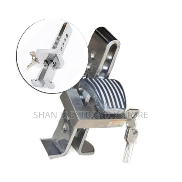 Brake Pedal Lock, Adjustable Auto Stainless Steel 8 Holes ^