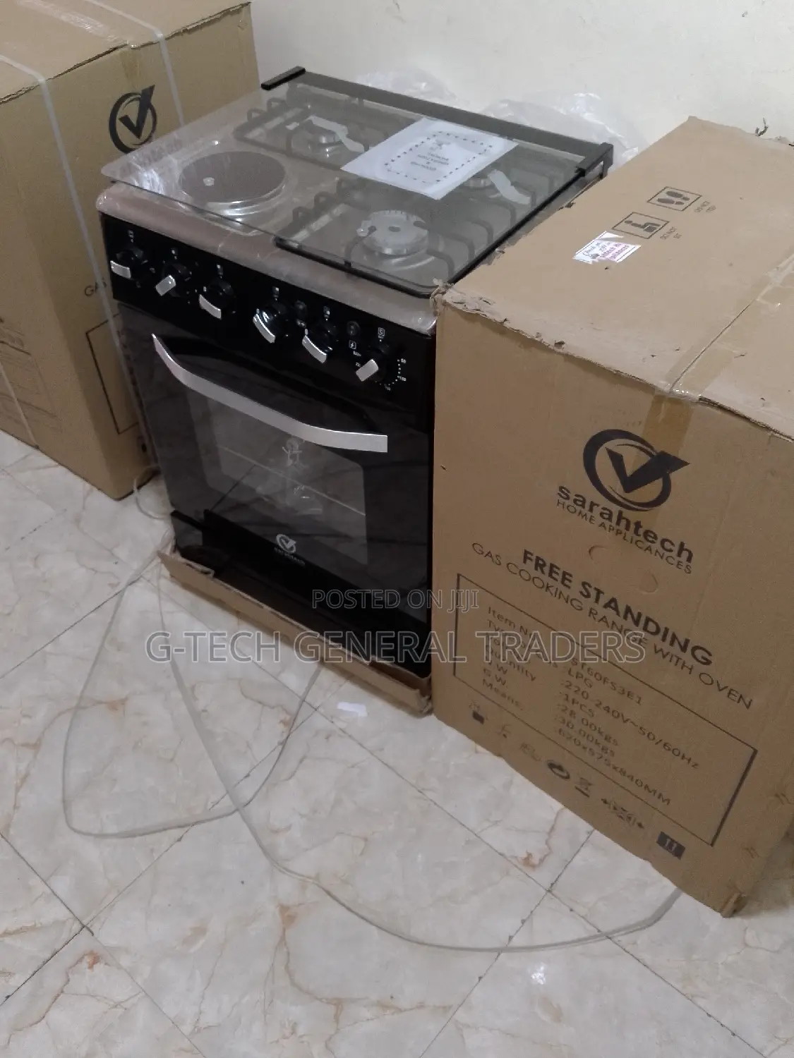 Cooker!Sarahtech 3gas 1hot Plate 60*60 Oven Cooker