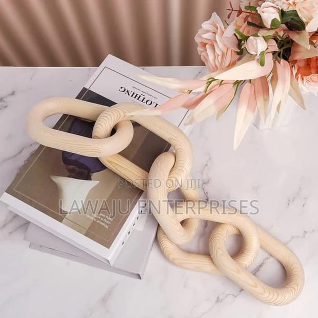 Boho Modern Wooden Chain Link Decor - main view