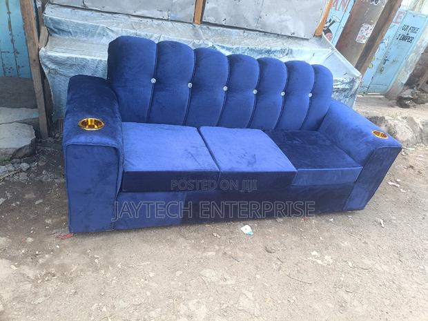 Navy Blue 3 Seater Sofa - thumbnail 3