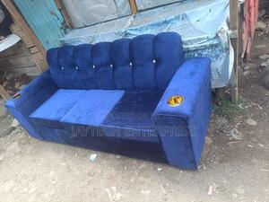 Navy Blue 3 Seater Sofa - thumbnail 2