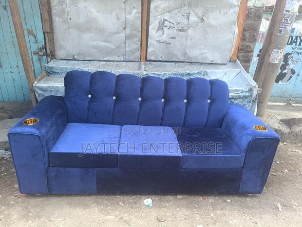Navy Blue 3 Seater Sofa - thumbnail 4