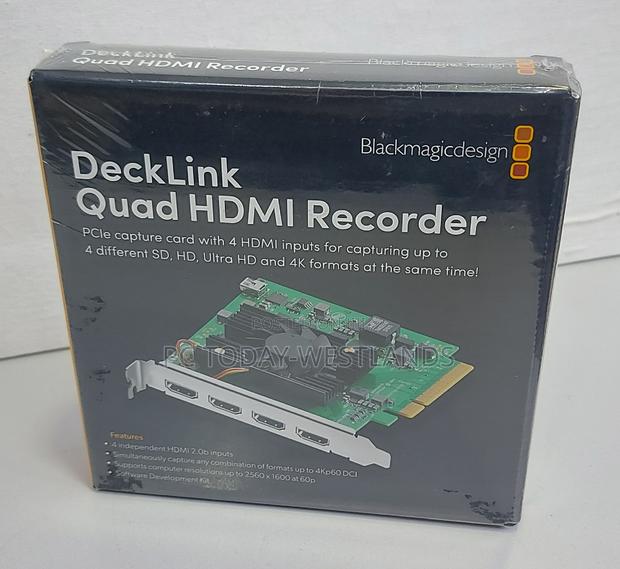 Blackmagic Design Decklink Quad Hdmi Pcie Capture Card, Up To 4k60 - thumbnail 4
