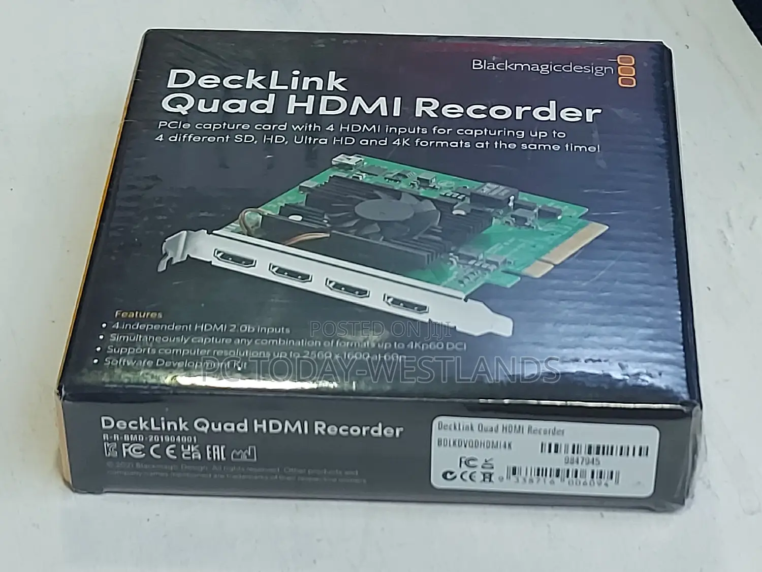 Blackmagic Design Decklink Quad Hdmi Pcie Capture Card, Up To 4k60