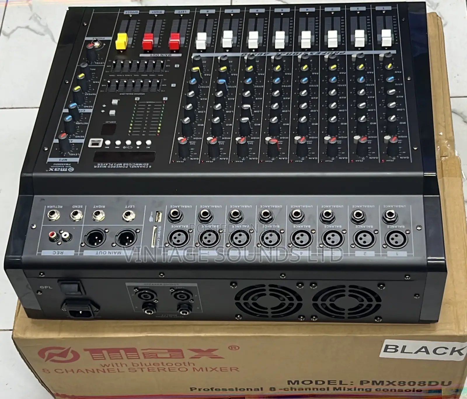 Max PMX-8channel 3000watts Usb Bluetooth Powered Mixer