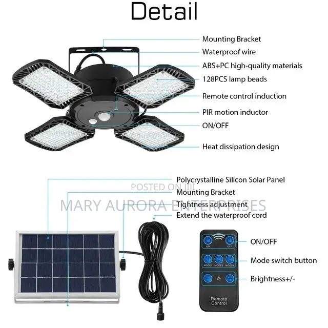 Solar Indoor/Outdoor Lights Lamp