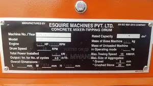 Indian Concrete Mixer, Tipping Drum. 500l Heavy Duty.