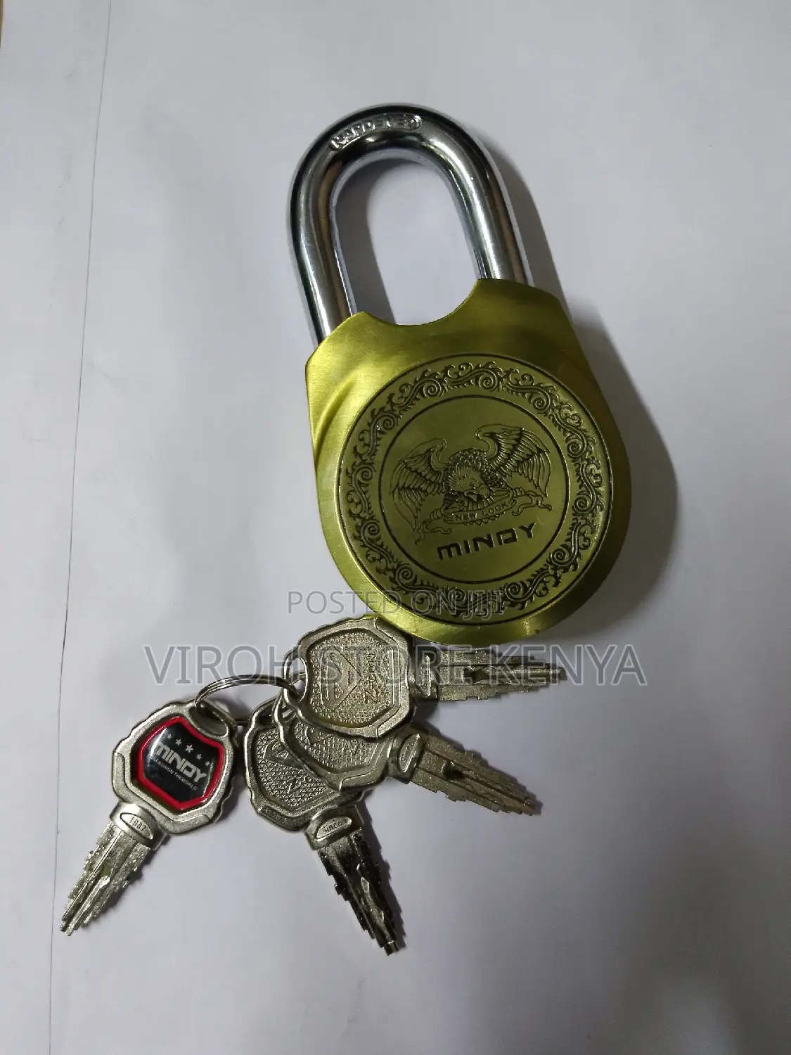 New Mindy Round Padlock Top Security Lock 4 Keys