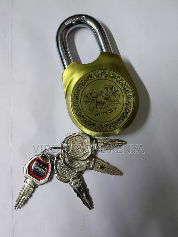 New Mindy Round Padlock Top Security Lock 4 Keys - thumbnail 2