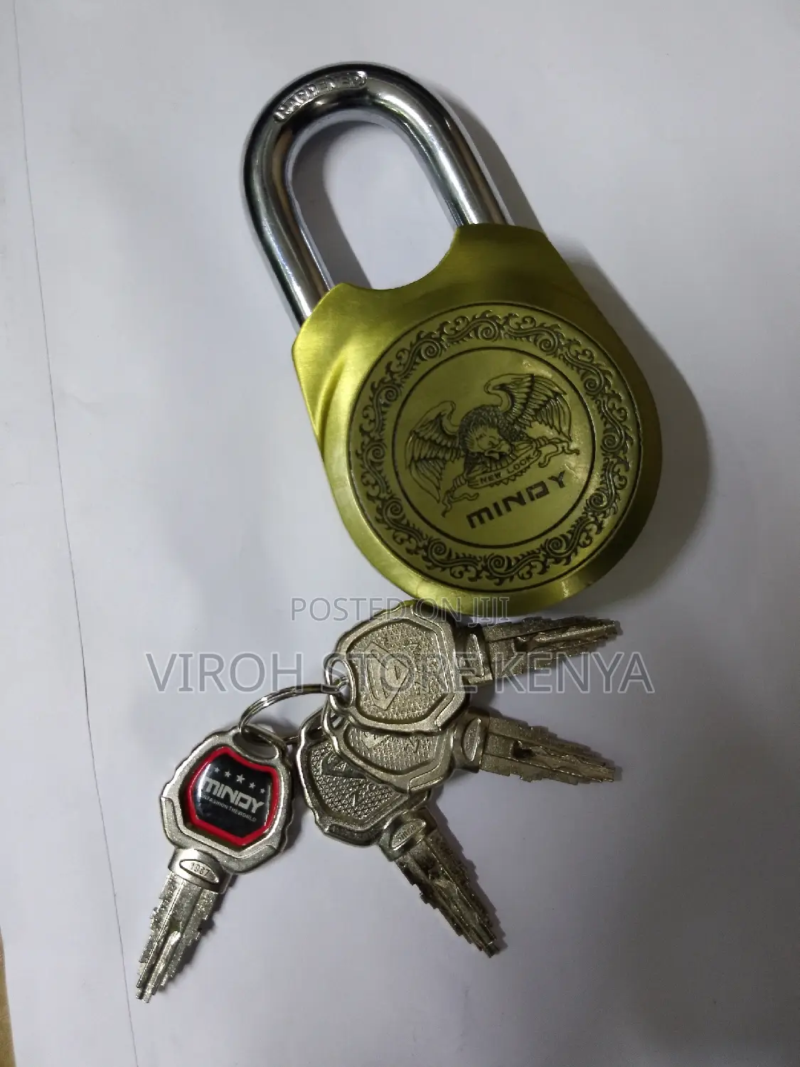 New Mindy Round Padlock Top Security Lock 4 Keys