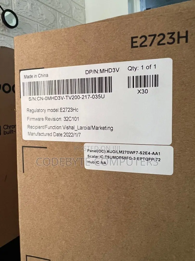Dell E2725h 27" Monitor '! Dell E2723h 27 Inch Monitor
