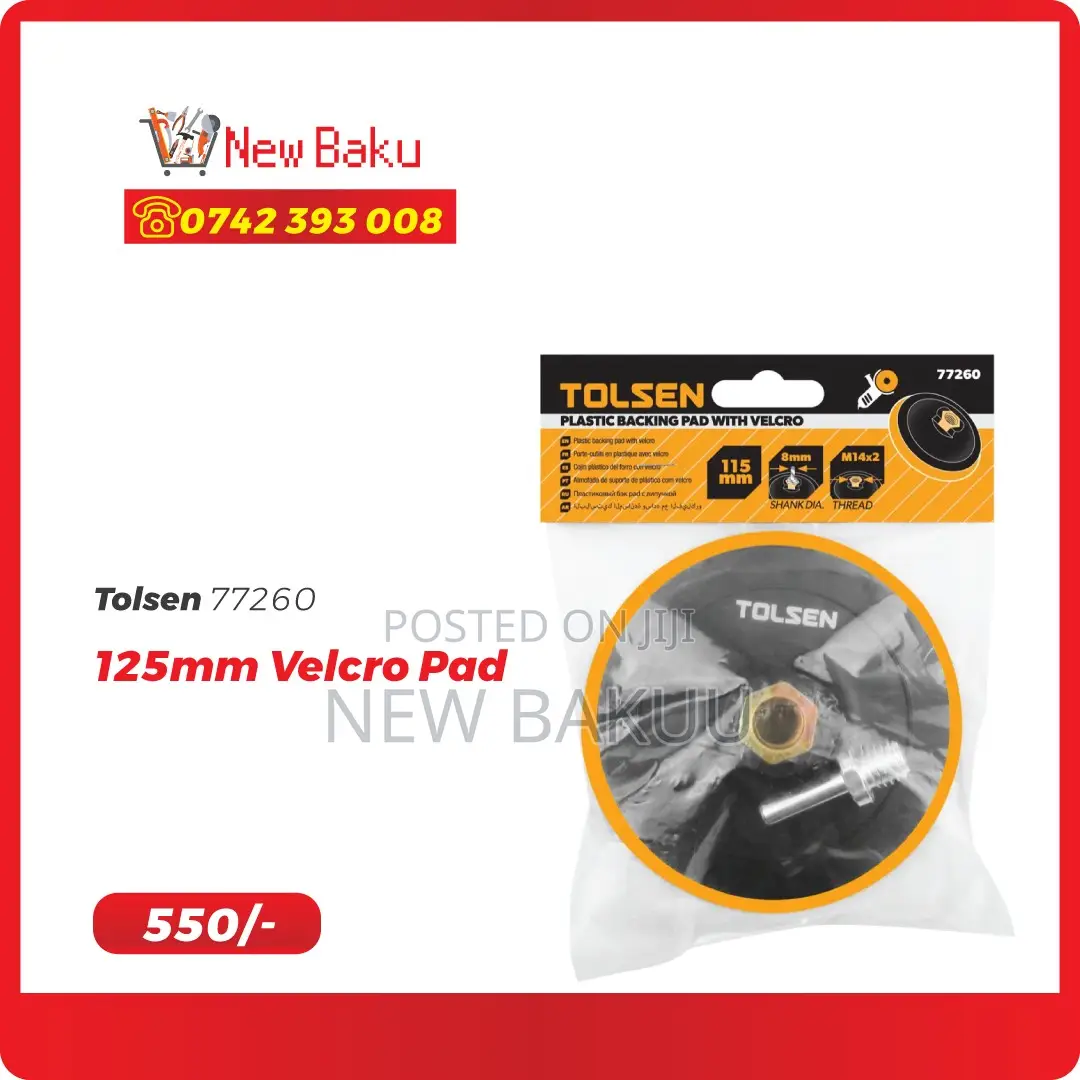 125mm Velcro Pad Tolsen 77260