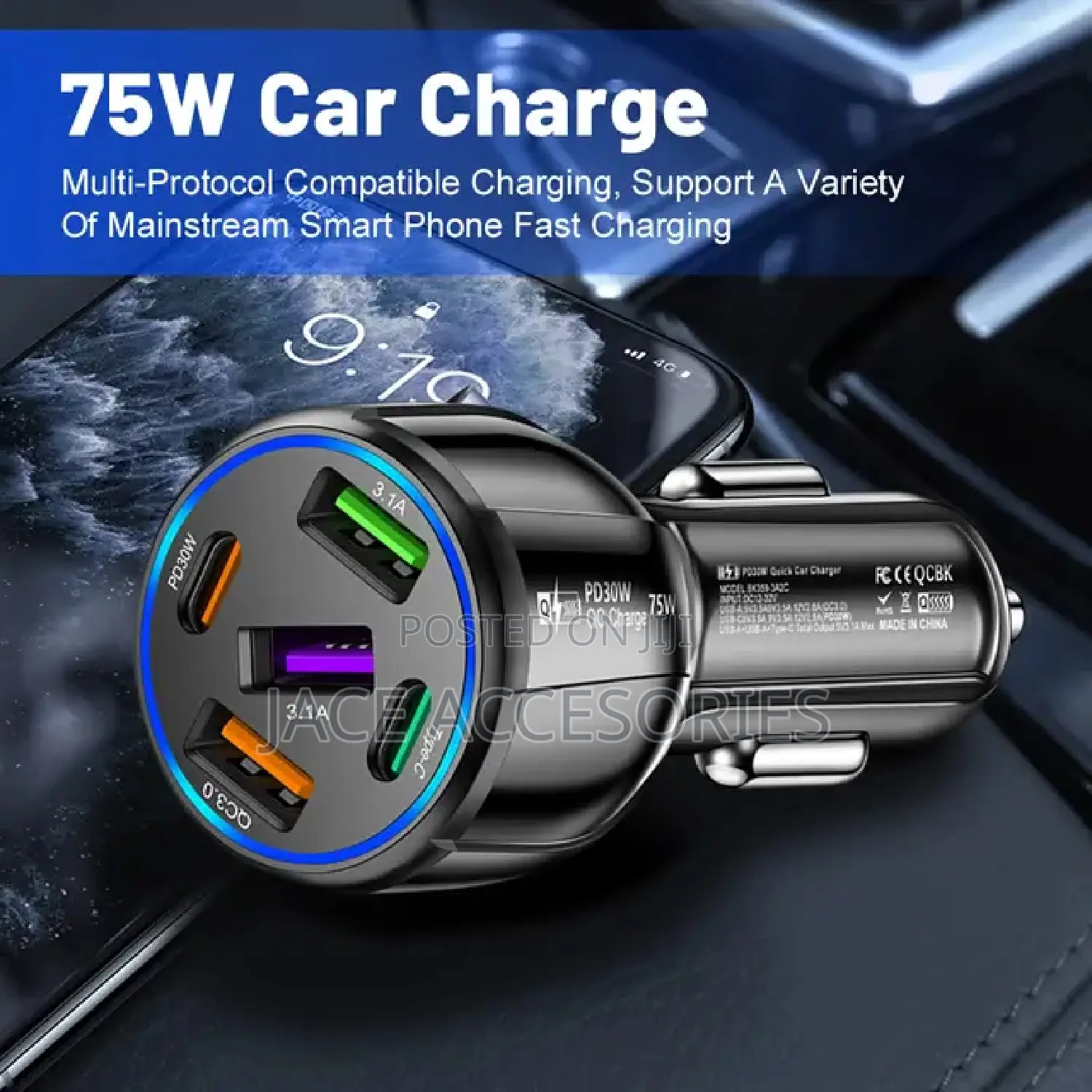 75w Car PD Fast Charger