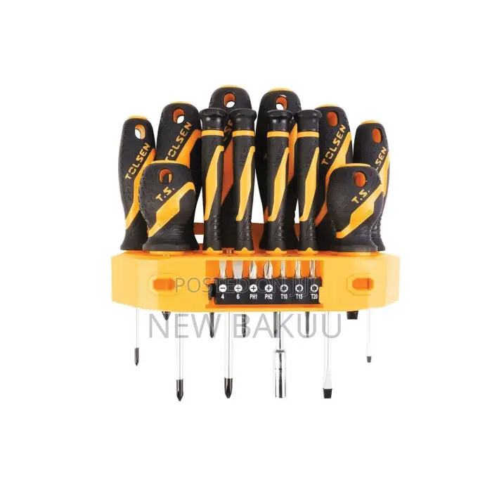 19-PCS Screwdriver and Bit Set Tolsen 20183