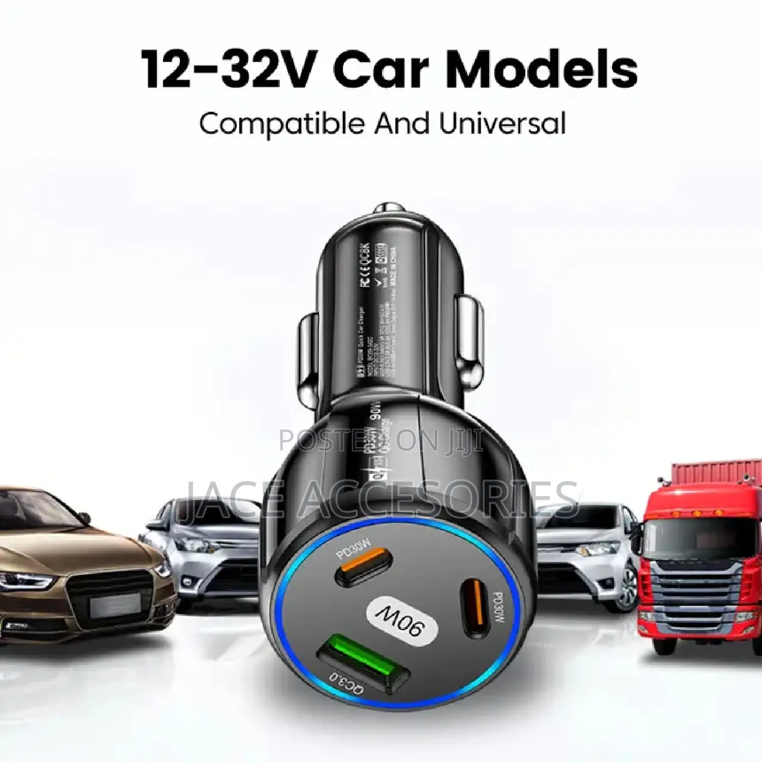 90w Car Pd Charger Usb C to C