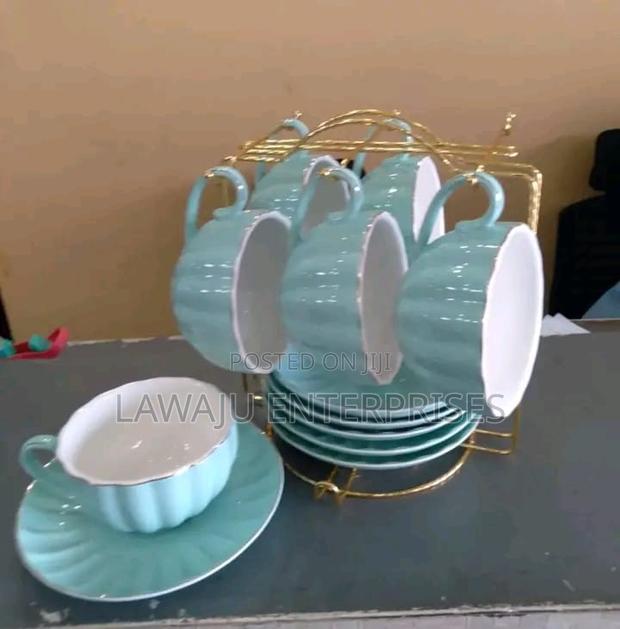 Turquoise 13pcs Bone China Tea Set