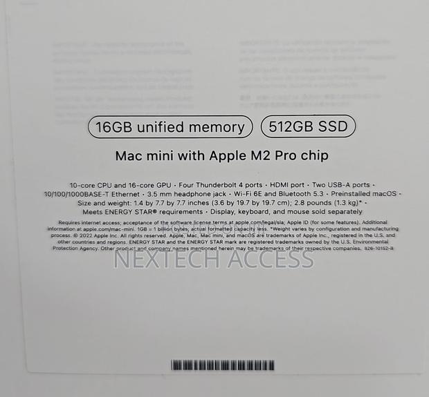 New Desktop Computer Apple Mac Mini M2 Pro 16GB Apple M2 SSD 512GB - thumbnail 2