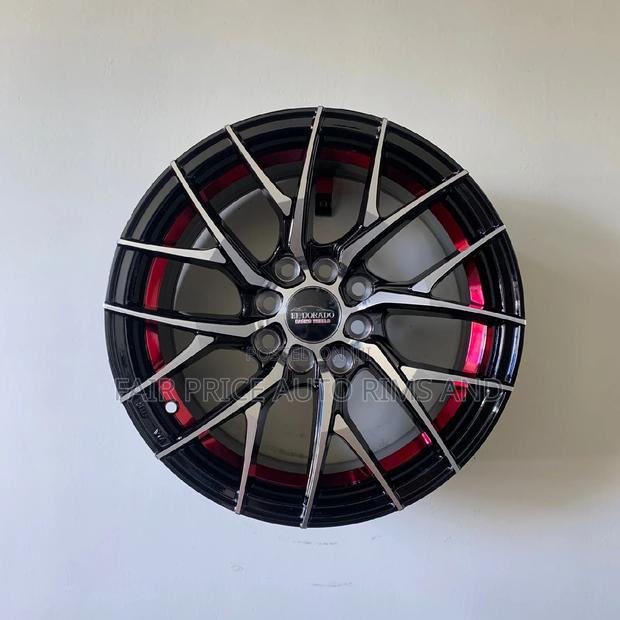 Rims Size 15/4/100 With Red Line and Plain - main view