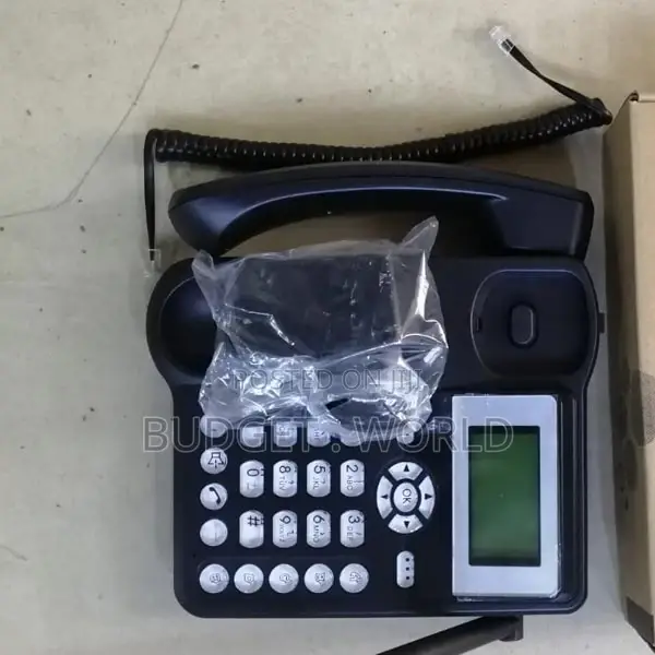 Office/Home Landline Phone-Black Fixed Desktop Wireless