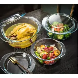 Signature 3pcs Glass Casserole Set With Lids