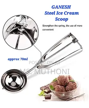 Ganesh Stainless Steel Ice Cream Scoop Approx 70ml